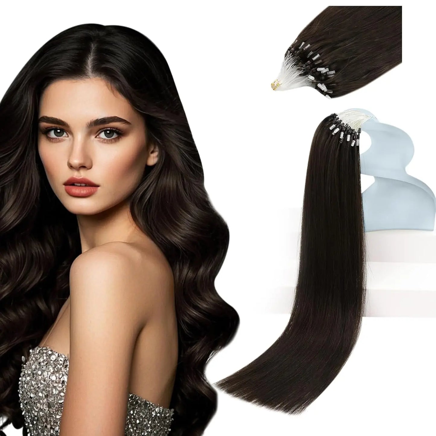 Remy Micro Ring Human Hair Extensions – No Heat, No Damage, 1g Strands