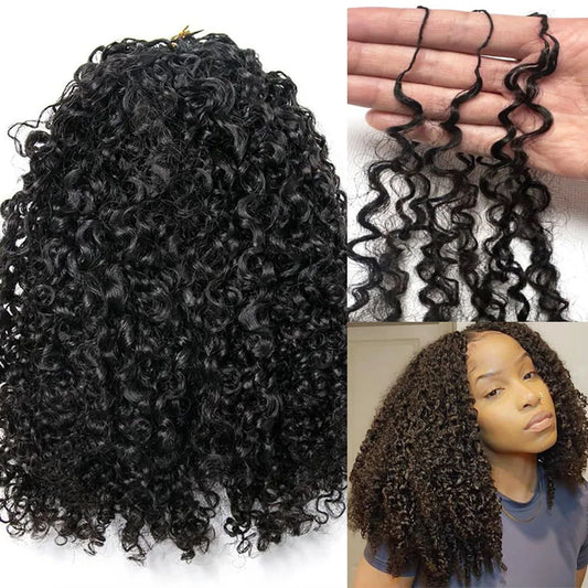 12A Small Spiral Curly Crochet Human Hair Extensions