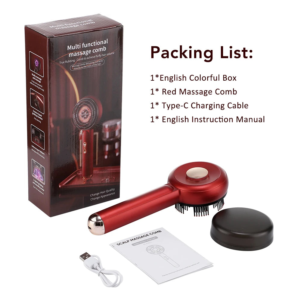 Electric Scalp Massage Comb with Red Light – Hair Growth Brush