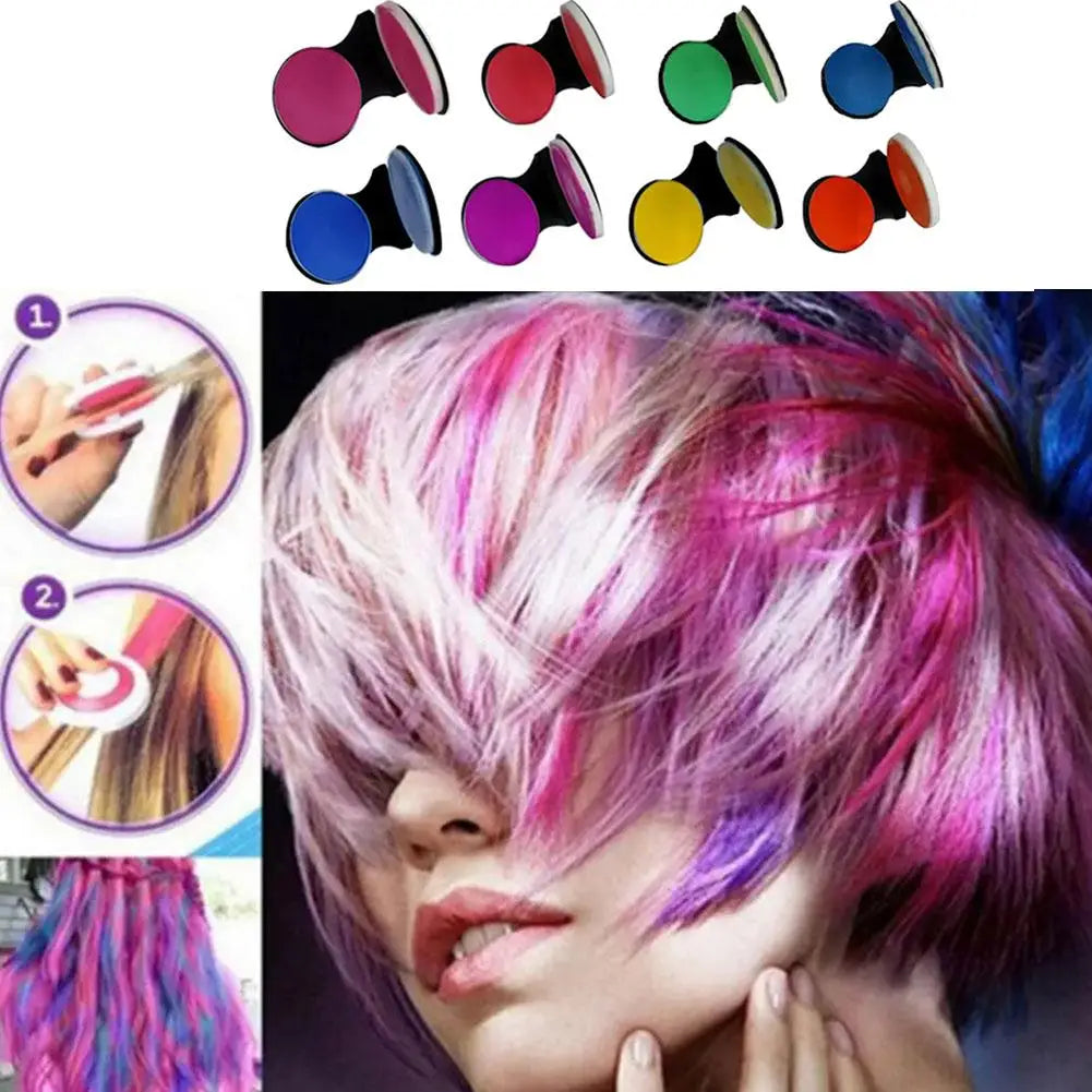 DIY Pastel Hairstyle Styling 8Pcs/Set 3g Disposable Hair Dye Powder Water Soluble Colorful Hair Chalk Powder Temporary Spray