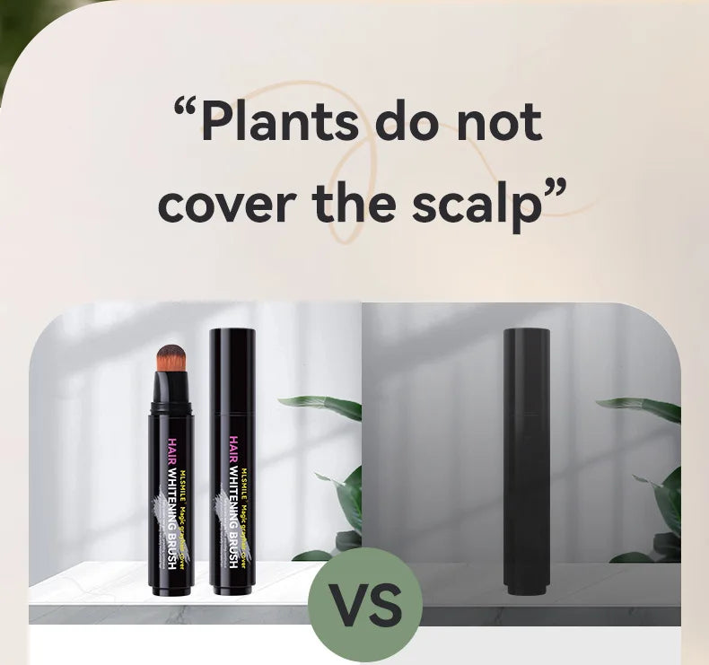 Hair Dye Pen Hair Root Touch Up Black Brown Hair Color Stick Disposable Hair Dye Cream Brush Easy To Carry Magic Stick