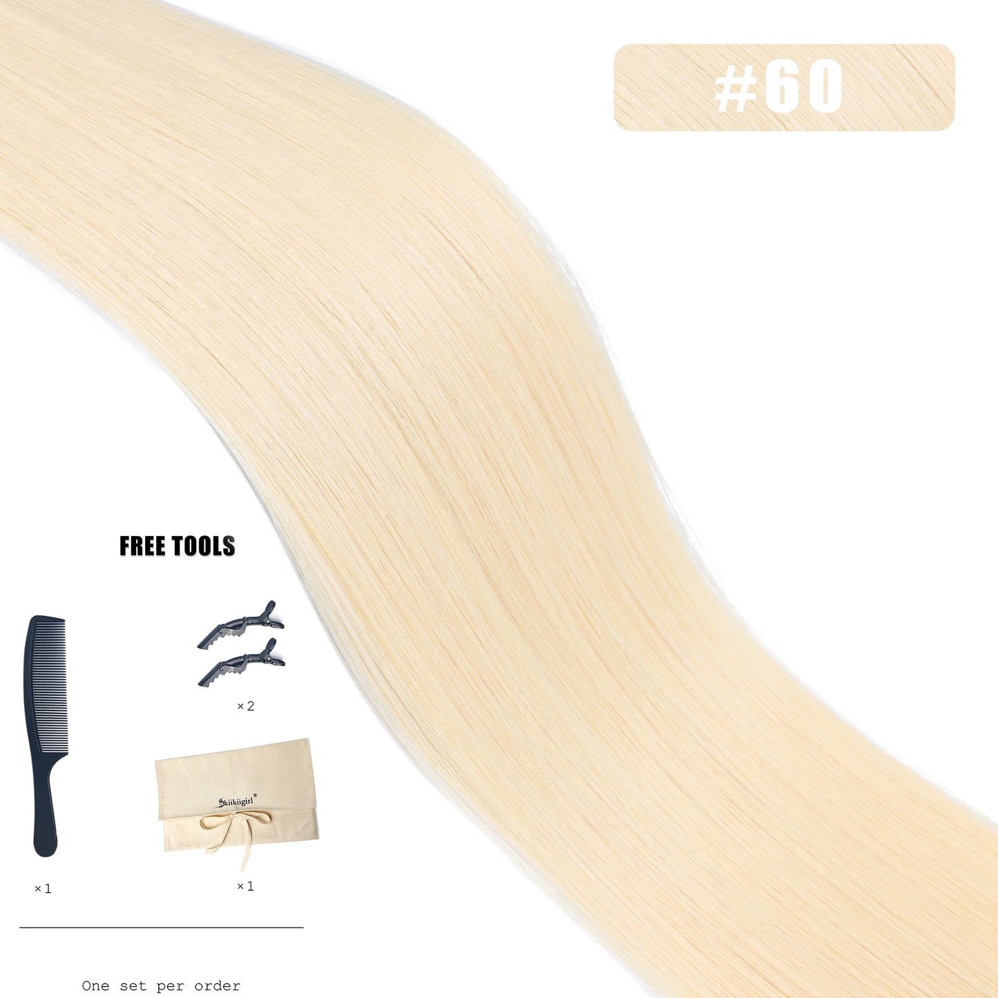 Double Drawn Genius Weft Extensions Blonde Virgin Hair 100g