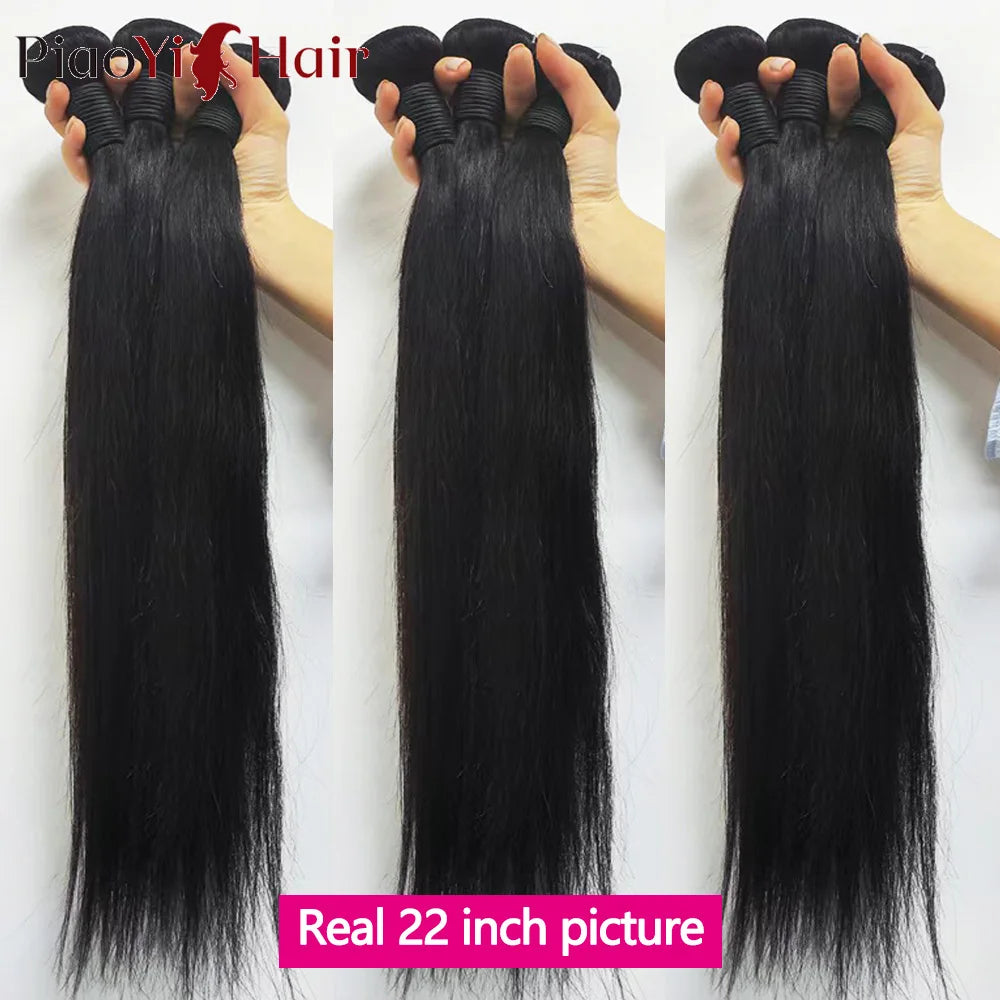 12A Straight Raw Virgin Human Hair Bundles 20–24 Inch