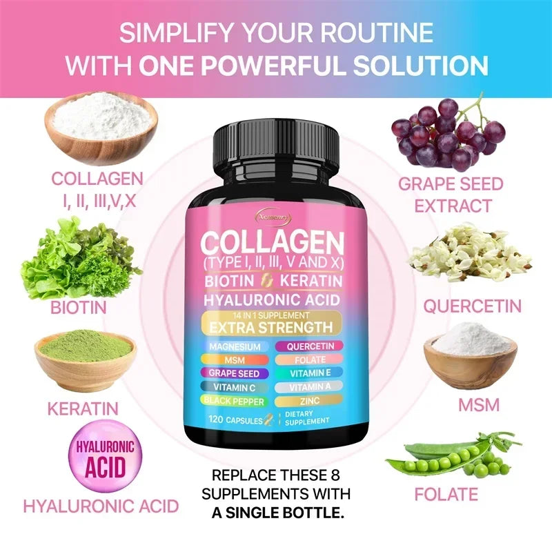 Advanced Collagen Supplement for Skin Hair Nails – Immune Support