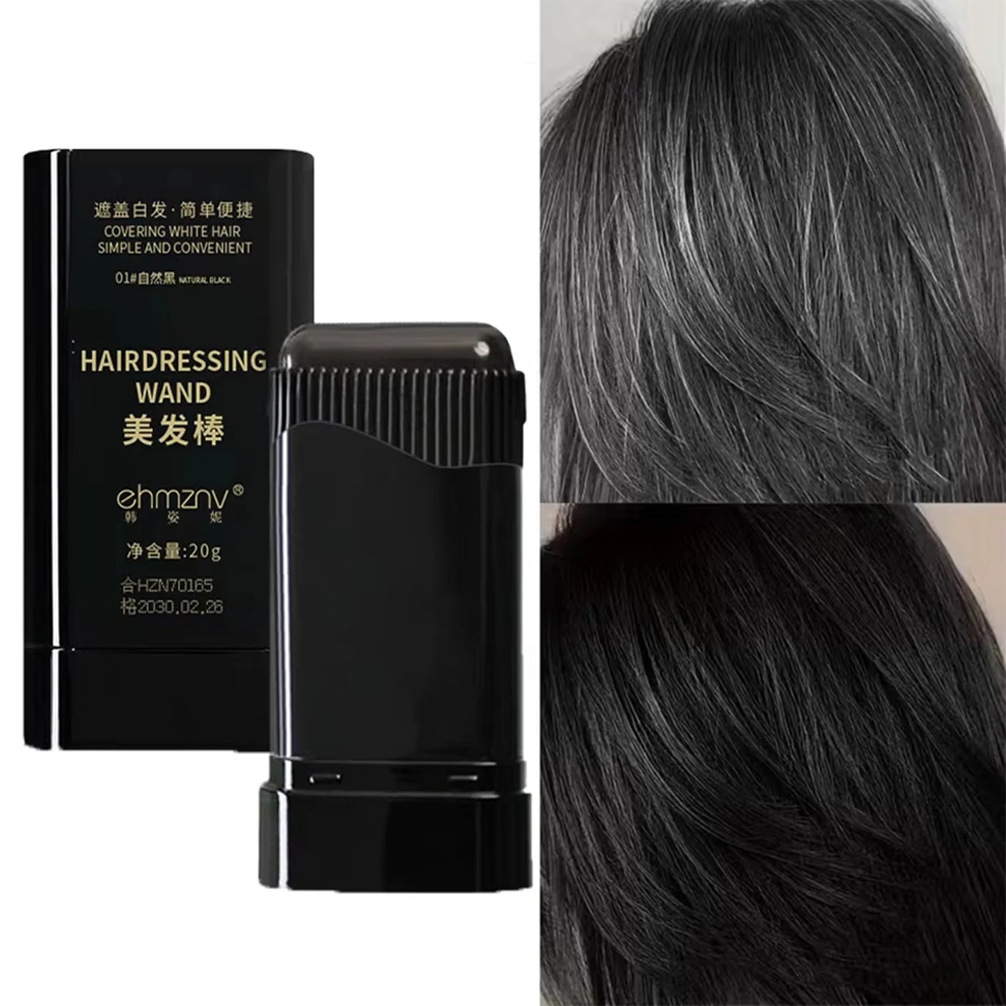 Quick Hair Dye Stick Permanent Coverage Long-Lasting Effect Portable Applicator Brush Design Touch Up the Color at Home