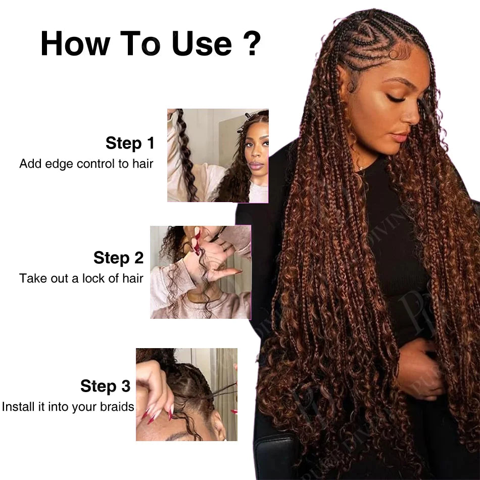Pre-Colored Deep Wave Bulk Braiding Human Hair No Weft Remy Bulk Human Hair 14 To 28 Inch Bulk Hair Extension Crochet Braids
