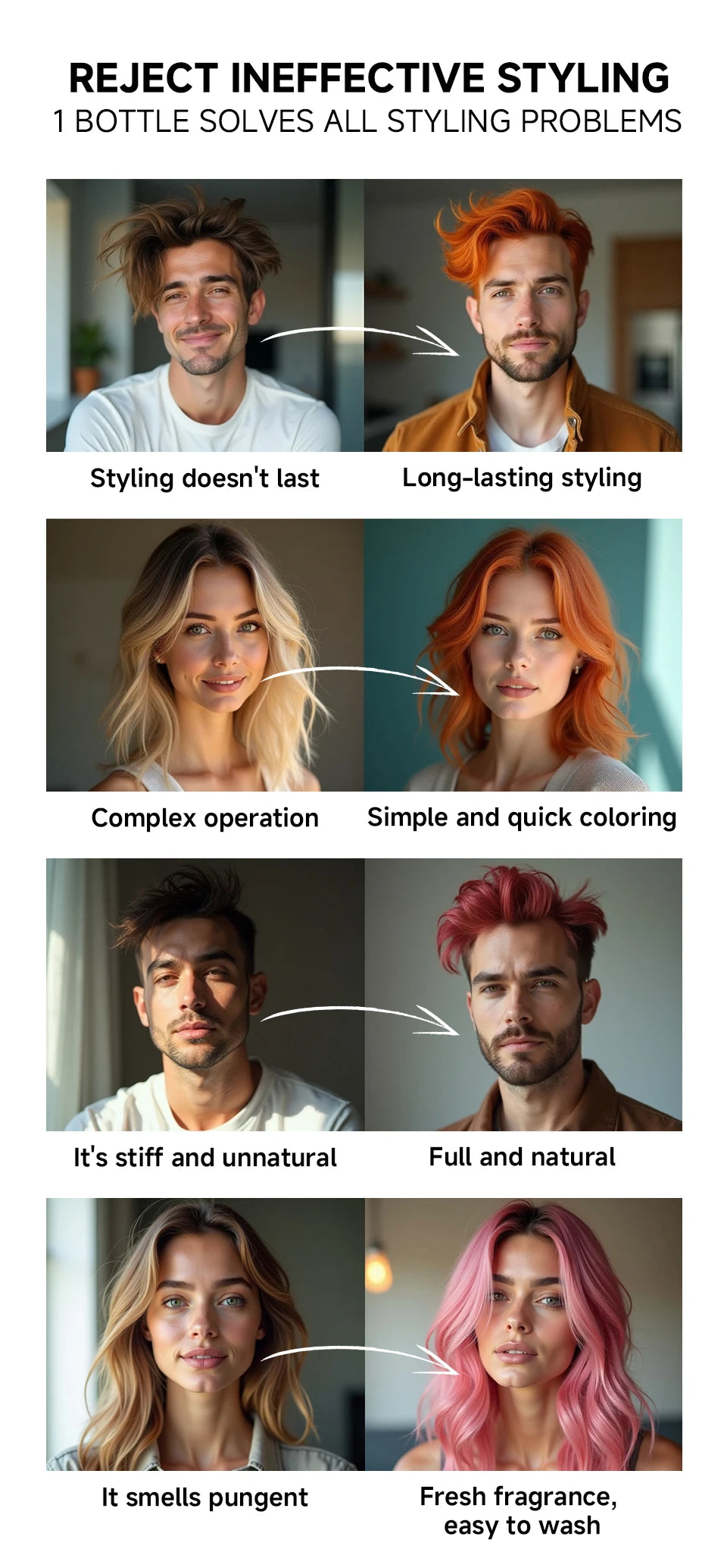 Hairs Dyed Mud Hair Colour Wax Easy To Wash Hair Styling Paste Dye for Eyebrow Beards Coloring Temporary Hair Color Style Cream