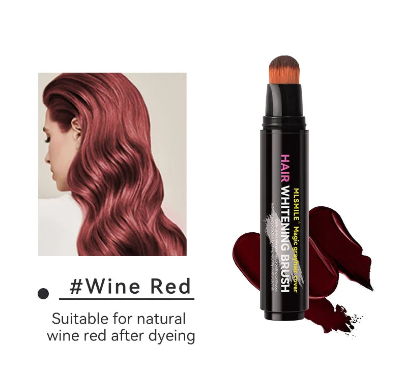Hair Dye Pen Hair Root Touch Up Black Brown Hair Color Stick Disposable Hair Dye Cream Brush Easy To Carry Magic Stick