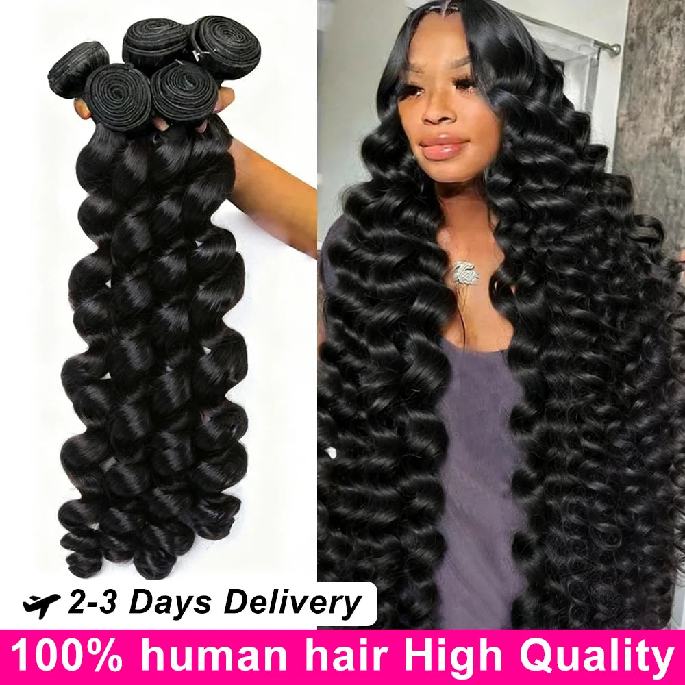 Brazilian Loose Wave Raw Human Hair Bundles