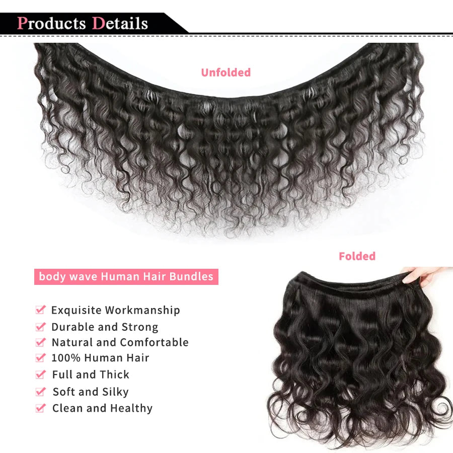 Body Wave Brazilian Hair Bundles – 100% Human Hair