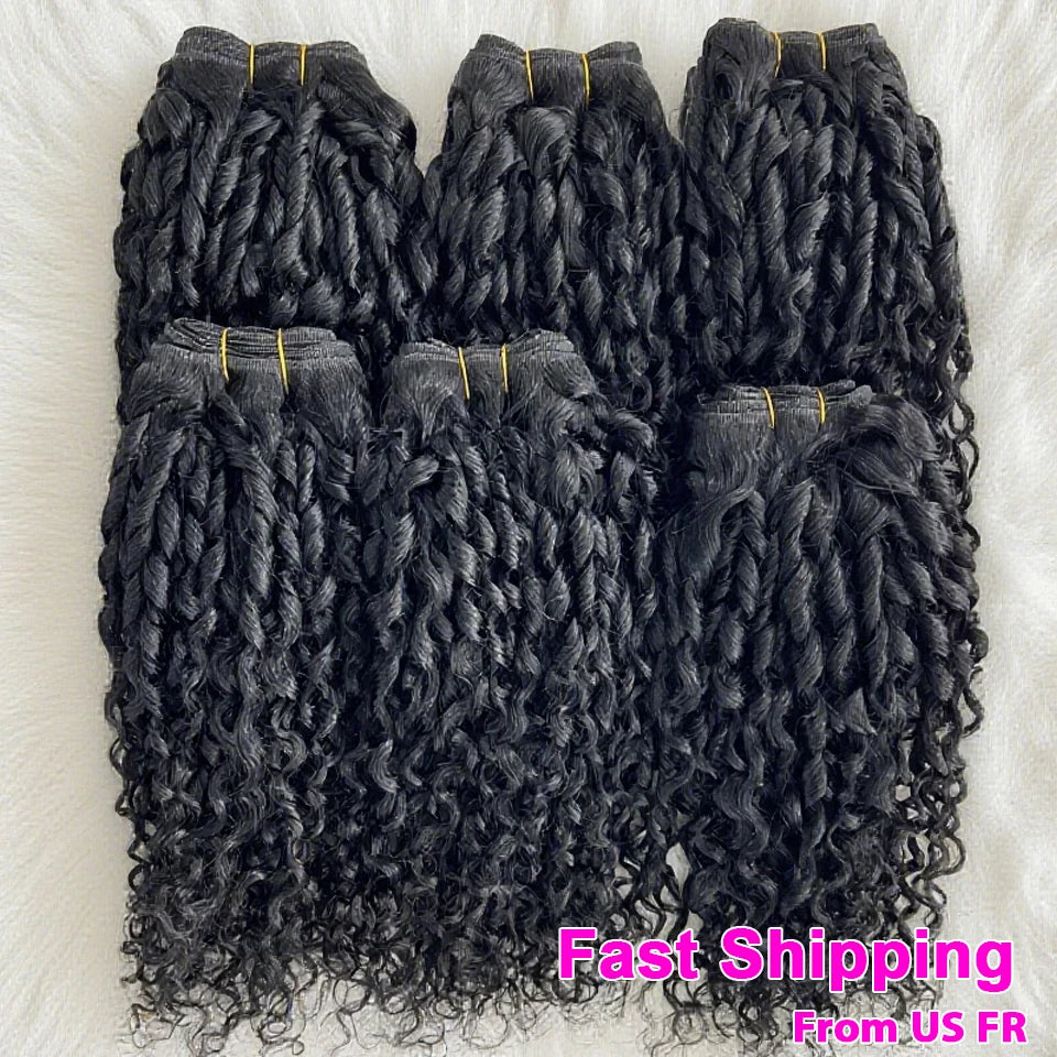 3B 4C Burmese Pixie Curly Hair Bundles Virgin Human Hair Burmese Vietnamese Raw Human Hair Extensions Wholesale For Full Head