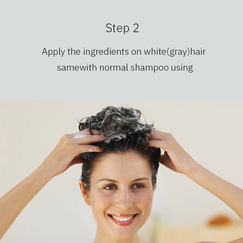 Fast Black Hair Dye Shampoo 500ml 250ml Natural Plant Essence Hair Dye Cream For Men Women Cover Gray White Hair Color Shampoo
