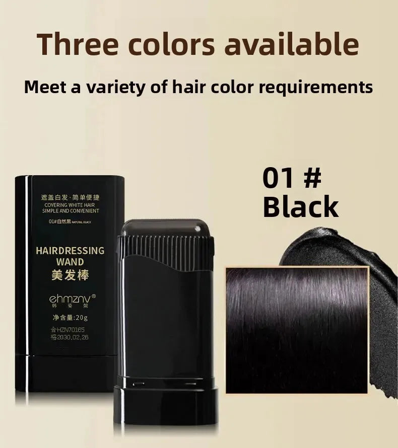 Quick Hair Dye Stick Permanent Coverage Long-Lasting Effect Portable Applicator Brush Design Touch Up the Color at Home