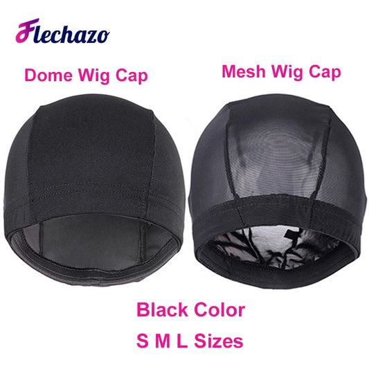 3Pcs Glueless Wig Caps For Women Black Mesh Wig Cap For Making Wigs Easier Sew In Dome Wig Cap Weaving Cap Wig Liner S M L Sizes