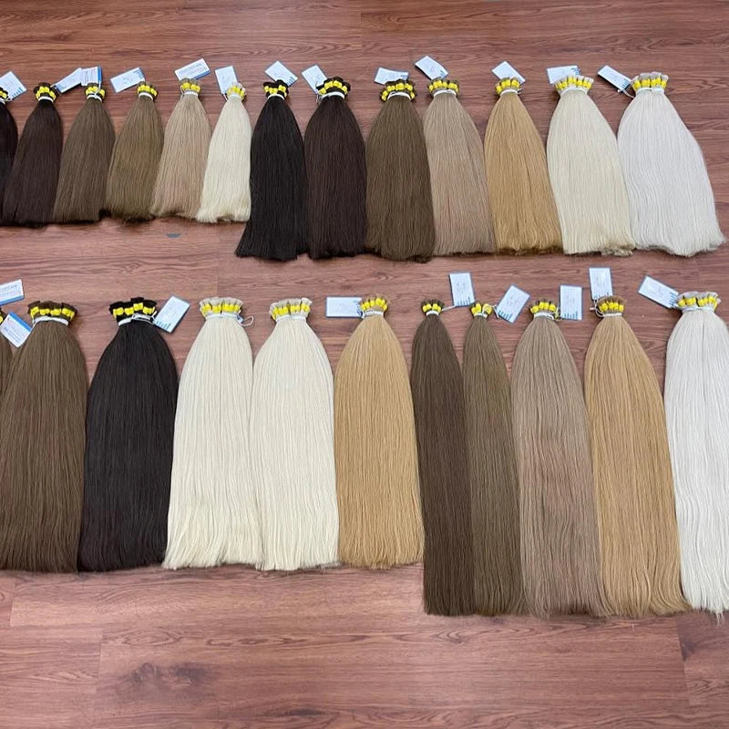 Shinehair Wholesale Straight Human Hair Bulk 100% Real Human Hair Extensions Highlight 16A Natural Black Hair Bundle Blonde 613