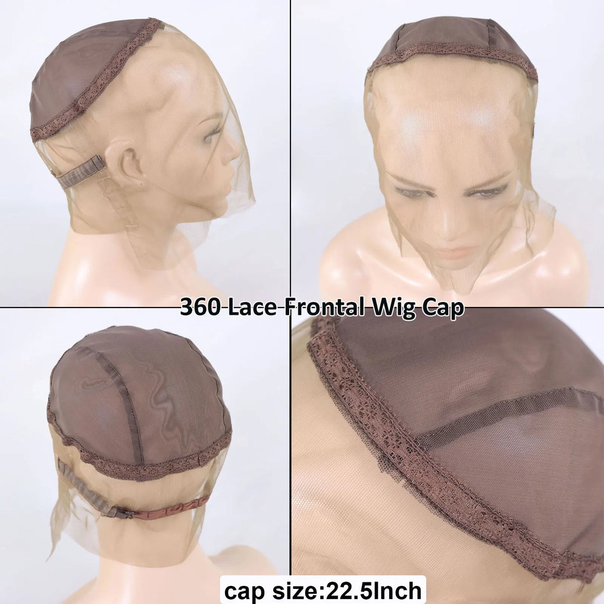 Full Lace Wig Cap Transparent Swiss 360 Lace Frontal Wig Caps For Making Wigs Glueless 13x6 Lace Weaving Wig Net Cap Accessories