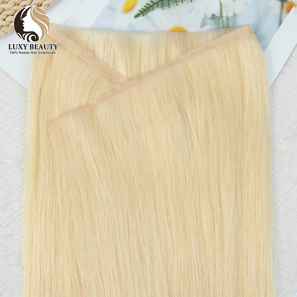 Invisible Tape Weft Human Hair Extensions – Brown Flat Weft