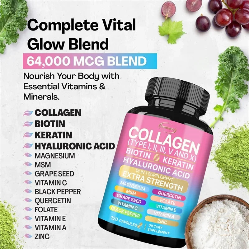 Advanced Collagen Supplement for Skin Hair Nails – Immune Support