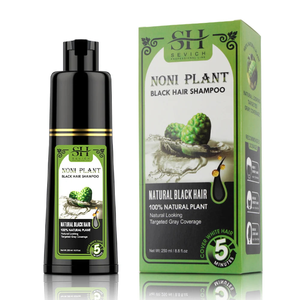Fast Black Hair Dye Shampoo 500ml 250ml Natural Plant Essence Hair Dye Cream For Men Women Cover Gray White Hair Color Shampoo