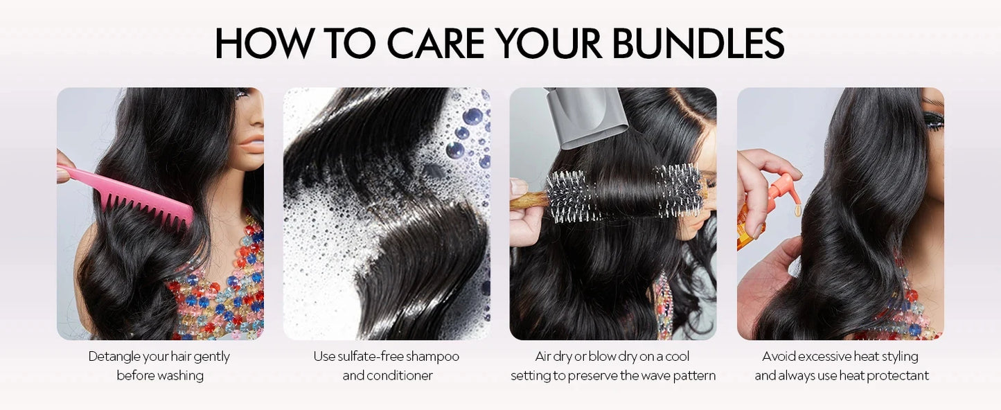 12A Brazilian Body Wave Raw Virgin Human Hair Bundles