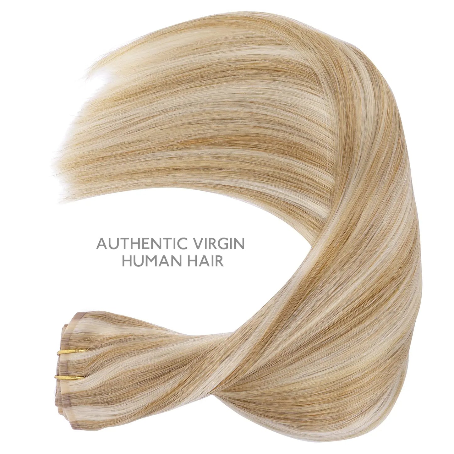 Seamless Clip In Hair Extensions Human Hair Invisible PU Tape In Remy Hair Extensions Ombre Blonde Color Skin Weft  7Pcs 150g