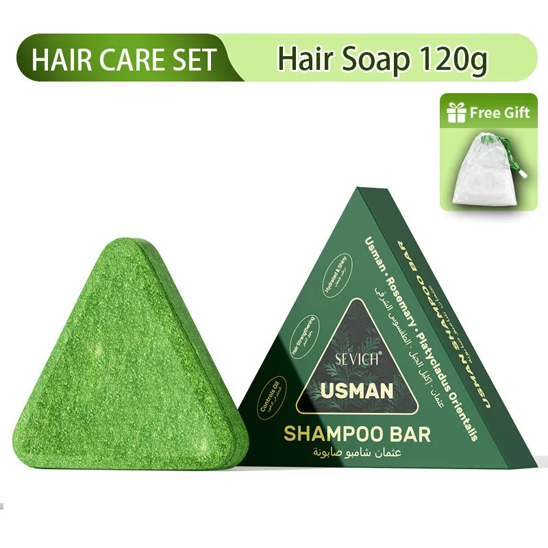 Anti Hair Loss Serum Set Hair Growth Essential Oil Usman Hair Regrowth Shampoo Soap Hair Care Thickening Oil Spray For Men Women