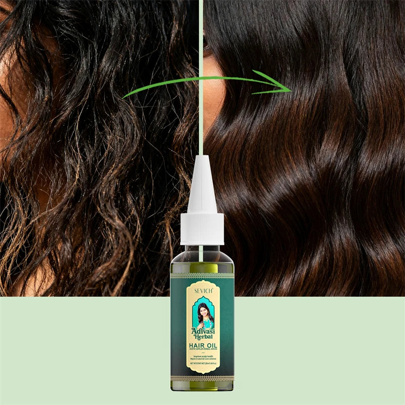 Ayurvedic Hair Growth Oil India Adivasi Organic Hair Growth Serum Anti Hair Loss Fast Regrowth Thicken Oils Hair Growth Products