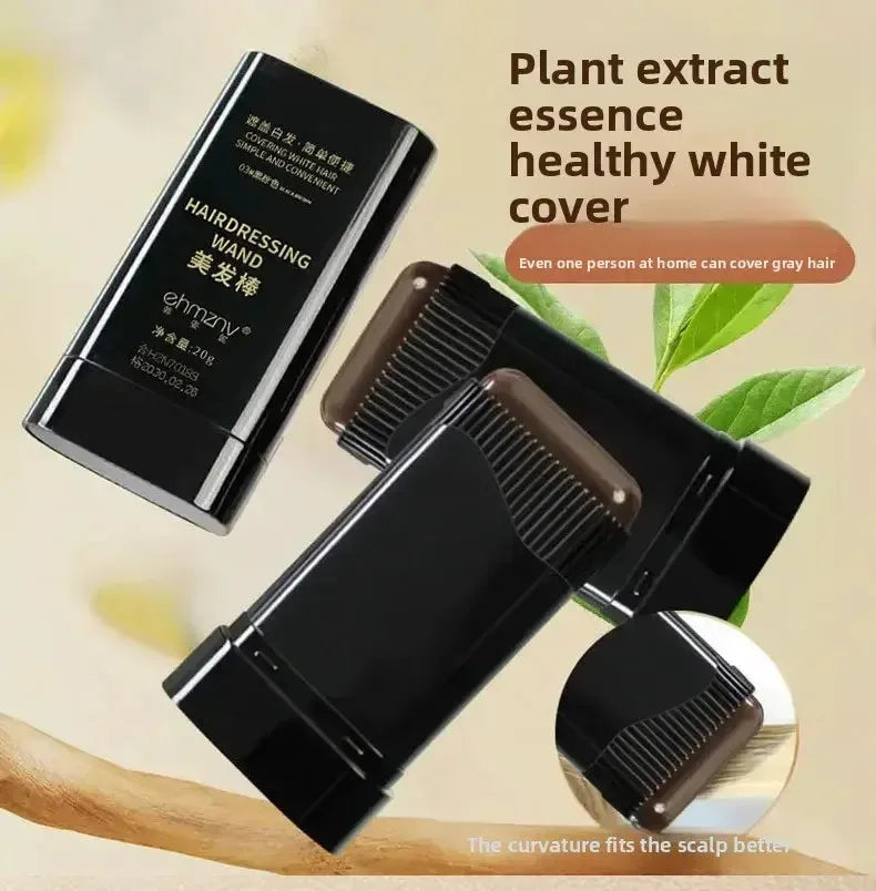 Quick Hair Dye Stick Permanent Coverage Long-Lasting Effect Portable Applicator Brush Design Touch Up the Color at Home