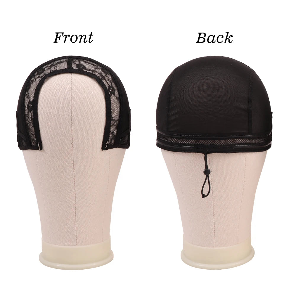 Plussign Half Splicing Wig Cap With Drawstring Silicone Band For Sewing 4*4 5*5 13*4 13*6 Lace Wig Lace Wig Cap For Making Wigs