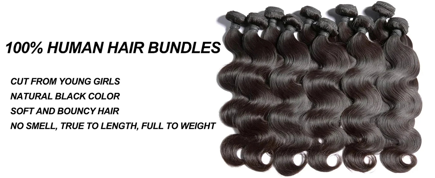 12A Brazilian Body Wave Raw Virgin Human Hair Bundles