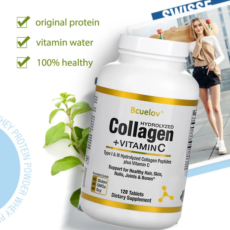 Bcuelov Hydrolyzed Collagen Peptides – Hair Skin Nails Support