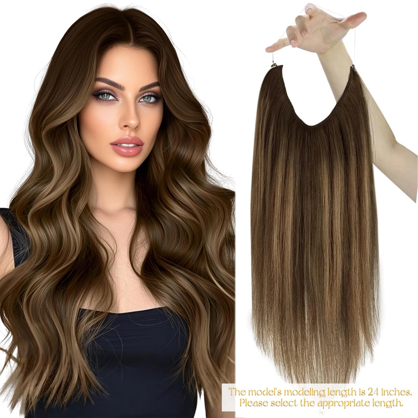 Invisible Wire Weft Hair Extensions Blonde Remy – One Piece Clips