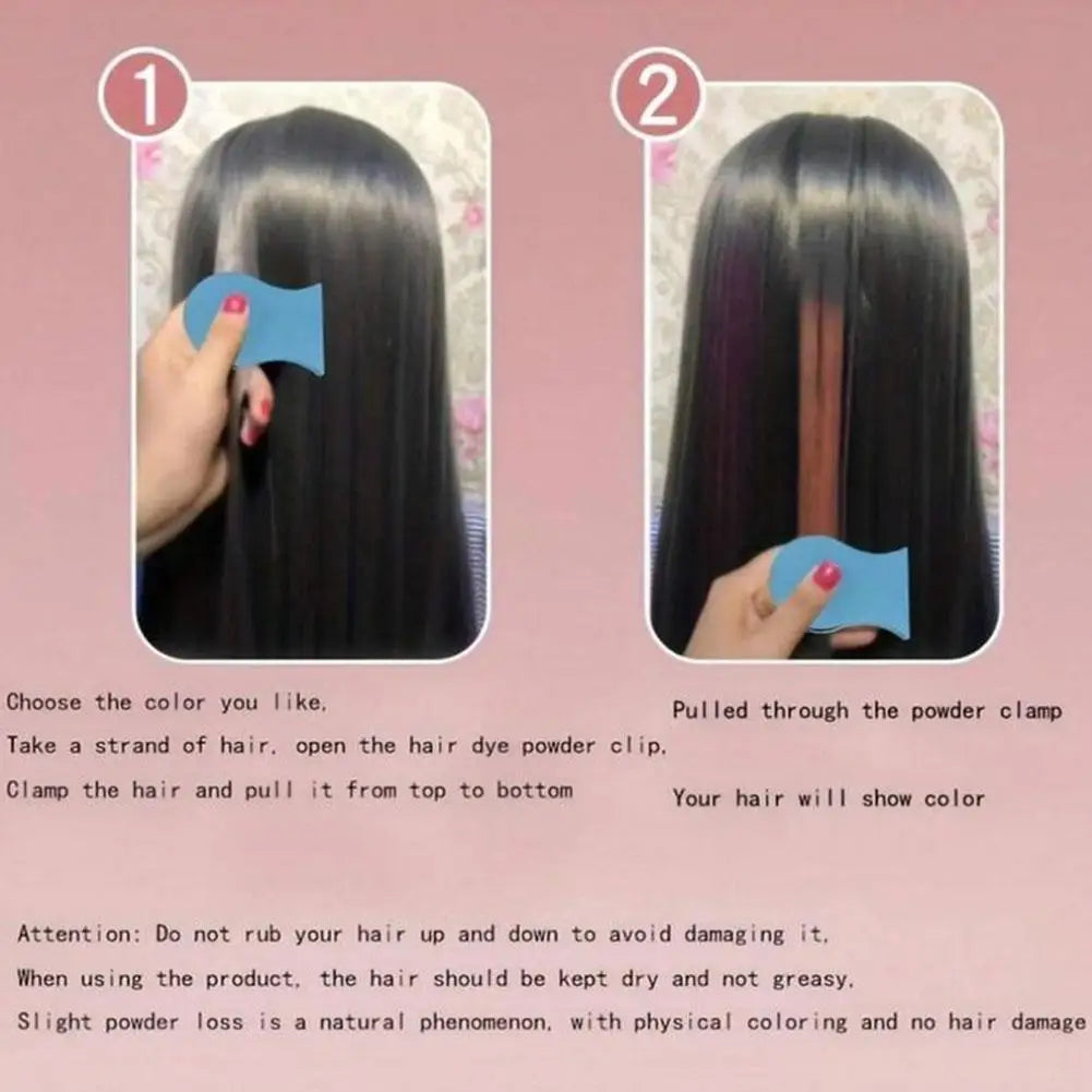 DIY Pastel Hairstyle Styling 8Pcs/Set 3g Disposable Hair Dye Powder Water Soluble Colorful Hair Chalk Powder Temporary Spray