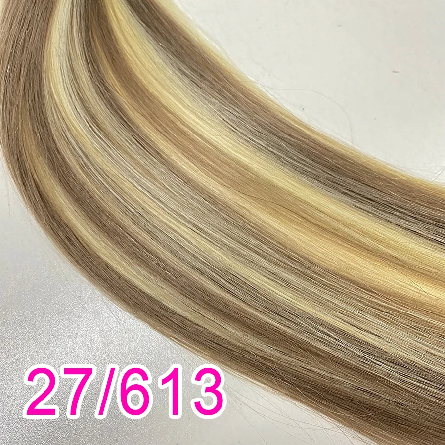 Shinehair Wholesale Straight Human Hair Bulk 100% Real Human Hair Extensions Highlight 16A Natural Black Hair Bundle Blonde 613
