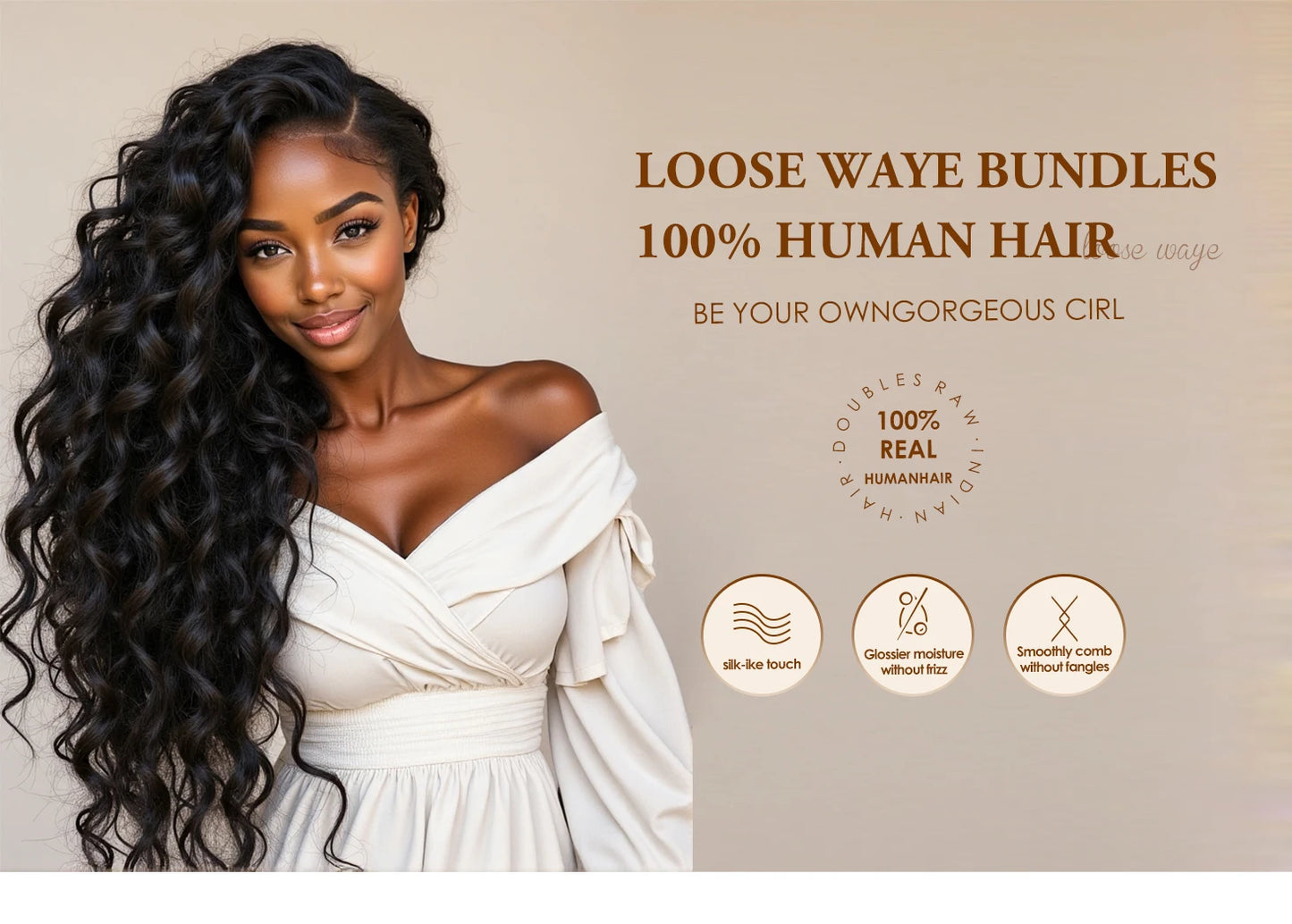 Brazilian Loose Wave Raw Human Hair Bundles