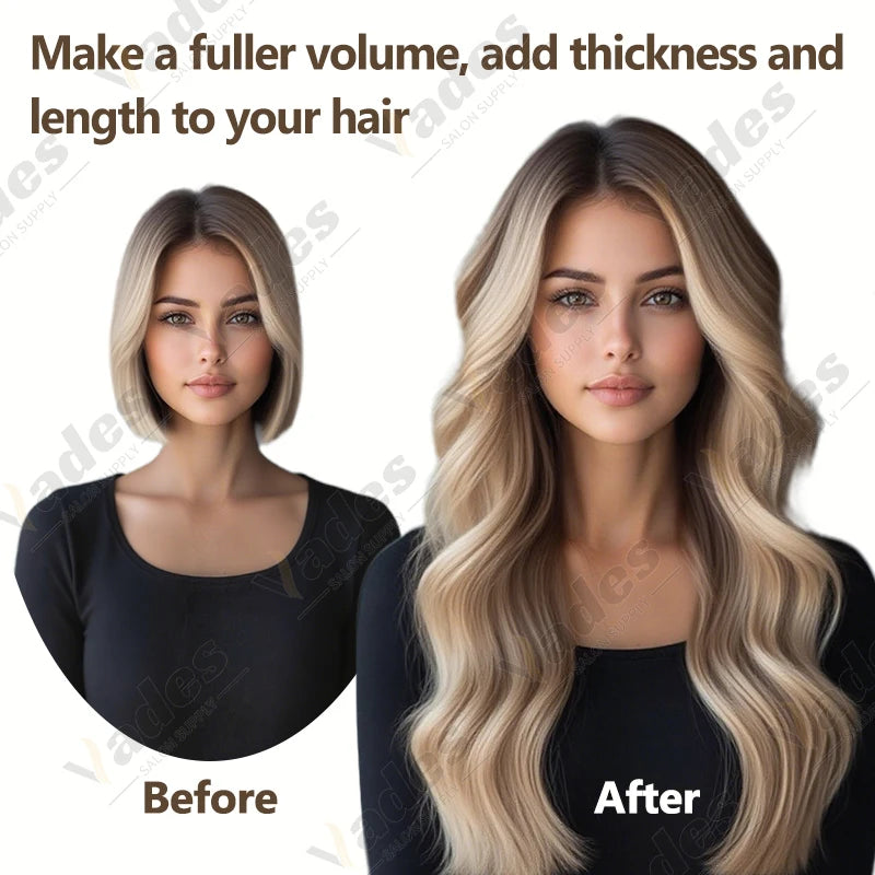 Invisible Seamless PU Clip In Human Hair Extension Tape Weft Clip in Extensions 7Pcs/set 12-24inch 100G 120G Clip on Hair