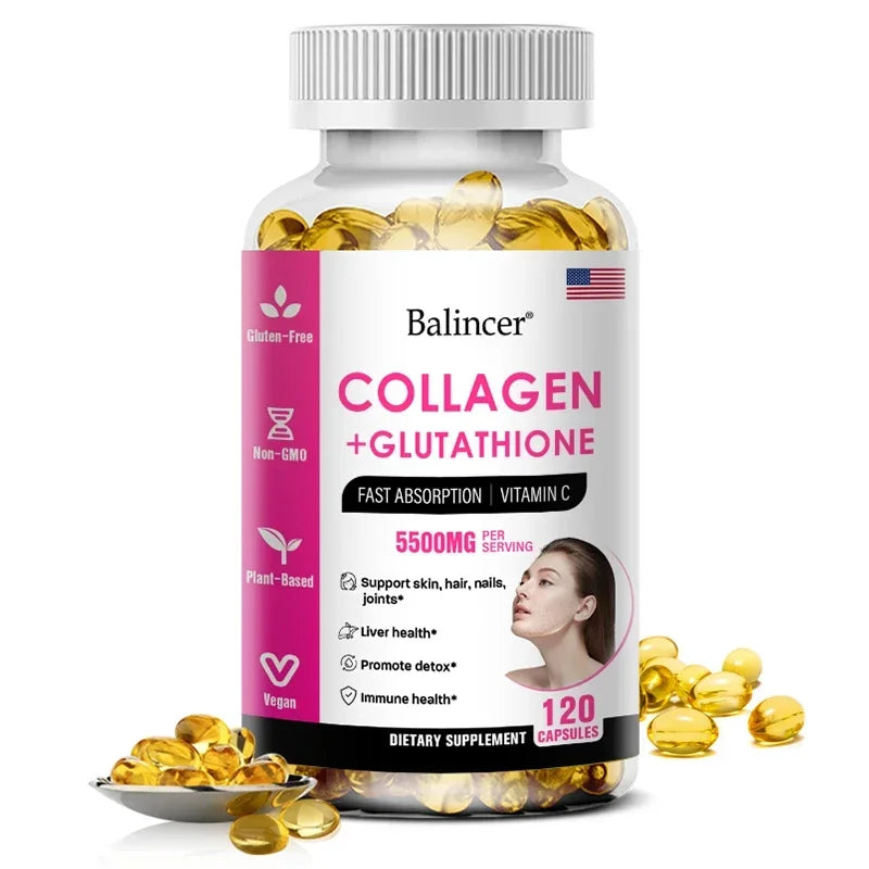 glutathione collagen COLIMEL with Oral Liquid Shots certified collagen supplement delivers 1 AQILUN Collagen Peptides Gummies, Glutathione