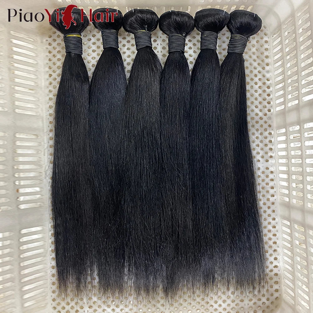 12A Straight Raw Virgin Human Hair Bundles 20–24 Inch