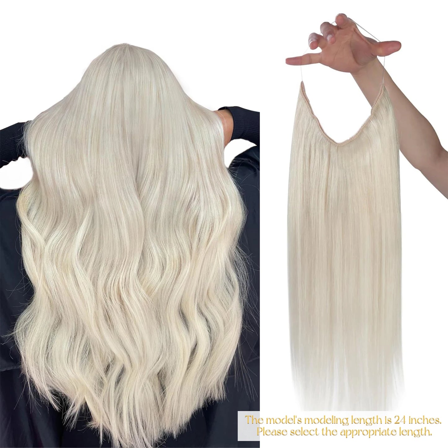 Invisible Wire Weft Hair Extensions Blonde Remy – One Piece Clips