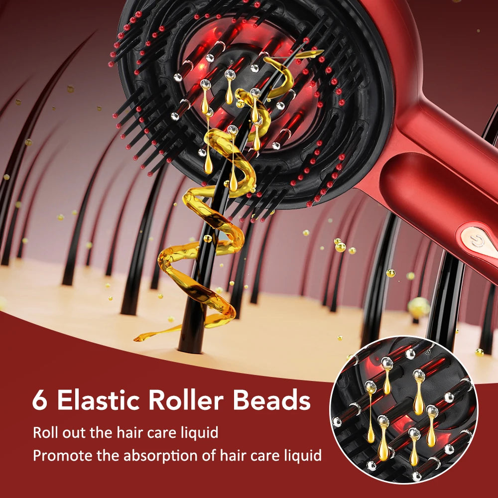 Electric Scalp Massage Comb with Red Light – Hair Growth Brush