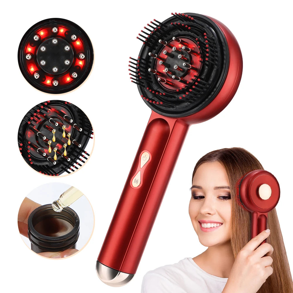 Electric Scalp Massage Comb with Red Light – Hair Growth Brush