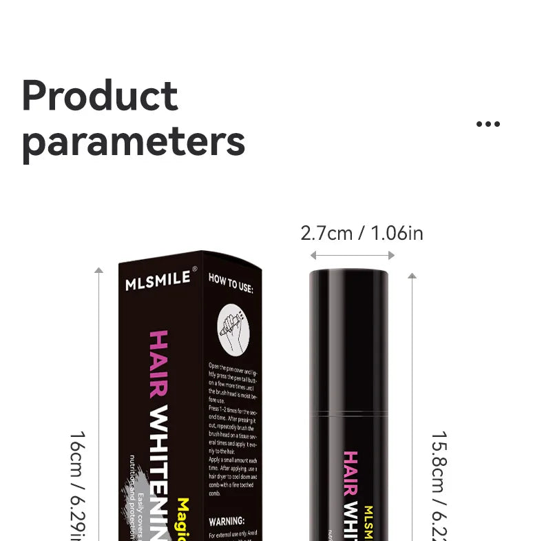 Hair Dye Pen Hair Root Touch Up Black Brown Hair Color Stick Disposable Hair Dye Cream Brush Easy To Carry Magic Stick
