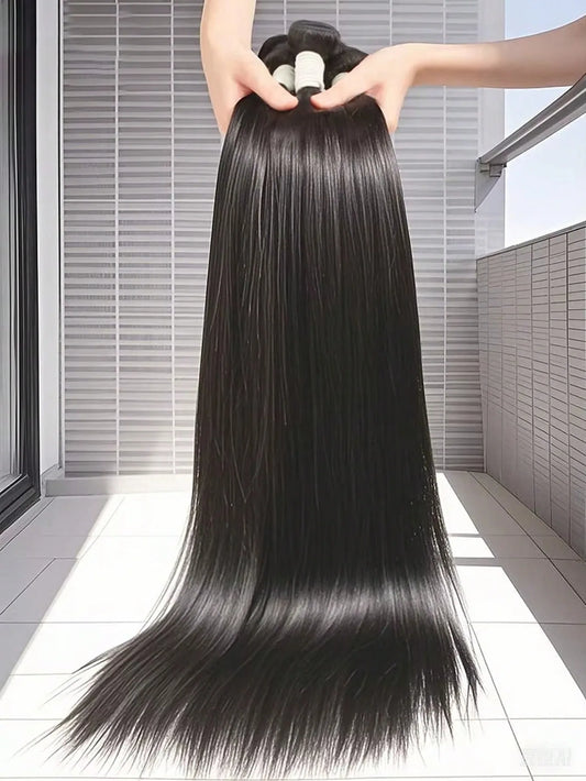 24 26 28 30 Inch 15A Human Hair Bundles Straight Bundles Human Hair Unprocessed Brazilian Virgin Hair Straight 3/4 Bundles Unit