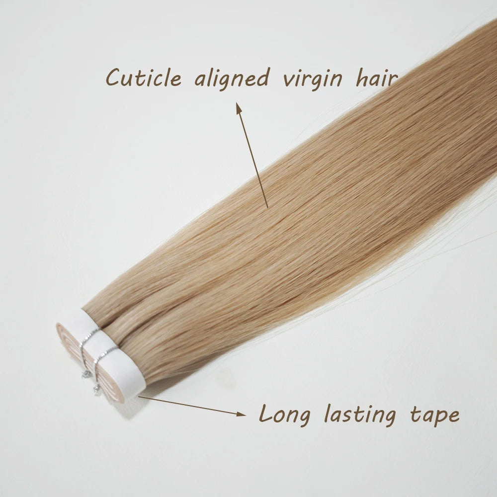 One Piece Invisible Genius Tape In Extensions – Skin Weft Thick Ends Remy