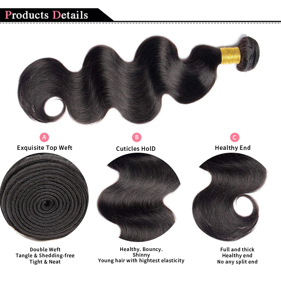 Body Wave Brazilian Hair Bundles – 100% Human Hair