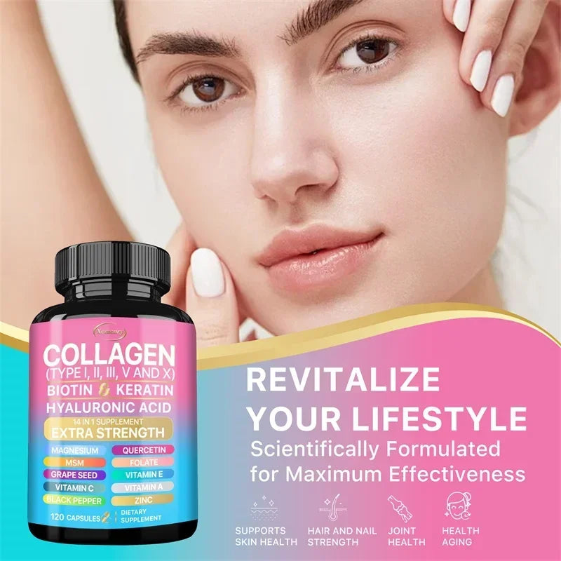 Advanced Collagen Supplement for Skin Hair Nails – Immune Support