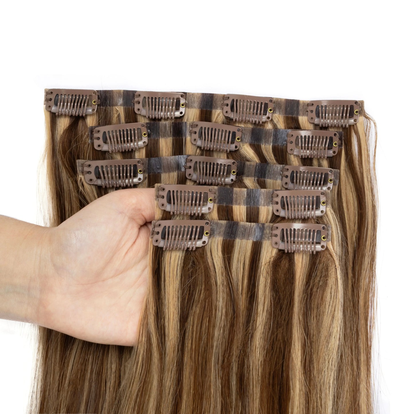 Invisible Seamless PU Clip In Human Hair Extension Tape Weft Clip in Extensions 7Pcs/set 12-24inch 100G 120G Clip on Hair