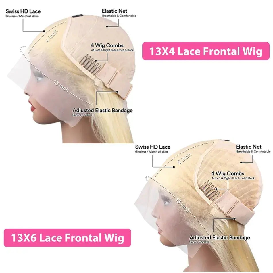 613 Honey Blonde Body Wave Wigs 200 Density 13x6 40inch HD Lace Frontal Wigs for Women