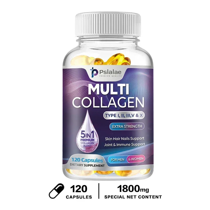 Multi Collagen Complex Capsules – Types I II III V X | Hair Skin Nails