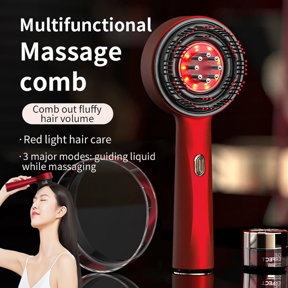 Electric Scalp Massage Comb with Red Light – Hair Growth Brush